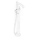 Hansgrohe Tecturis S Смеситель для ванны напольный, хром (73440000)