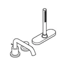Hansgrohe Tecturis S Змішувач на борт ванни, чорний матовий (73447670)