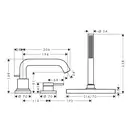Hansgrohe Tecturis S Змішувач на борт ванни, білий матовий (73447700)