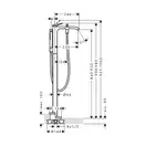 HANSGROHE Vivenis Смеситель для ванны напольный, черный (75445670)