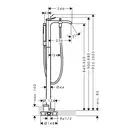 HANSGROHE Vivenis Смеситель для ванны напольный, Matt White (75445700)