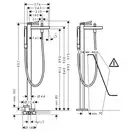 Смеситель для ванны напольный Hansgrohe Finoris (цвет - белый матовый) (76445700) фото 2 Aquada.com.ua