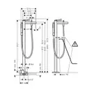 Hansgrohe Finoris Смеситель для ванны напольный, белый (76445700)