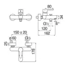 Змішувач для ванни NOBILI ABC AB87110/1CR  Nobili