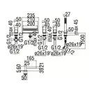 WEBK204/QCR Змішувач врізний на борт ванни 5 отворів Хром Nobili ІТАЛІЯ (WEBK204/QCR)