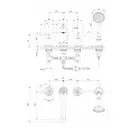 смеситель для ванны на 4 отверстия Omnires Armance antique copper, с термостатом (AM5232ORB)