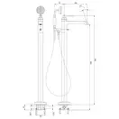 смеситель для ванны отдельностоящий Omnires Armance antique copper (AM5233ORB)