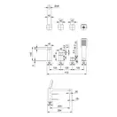 змішувач для ванни Omnires Slide на 4 отвори graphite (SL7732GR)