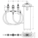 Базовый комплект для смесителя на борт ванны на 4 отверстия Hansgrohe (13440180) фото 2 Aquada.com.ua