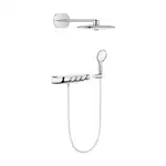 Душевая система скрытого монтажа с термостатом Grohe Rainshower System SmartControl 360 DUO Combi (цвет - хром) (264430001)