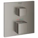 Термостат для душа с переключатилем на 2 положения Grohe Grohtherm Cube (цвет - тёмный графит, матовый) (24155AL0)
