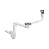 Сифон з переливом для мийки Hansgrohe D16-10 на 1 чашу, хром (43927000)