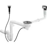 Сифон Hansgrohe D14-11 Automatic з переливом для мийки на 1 чашу, Stainless Steel (43931800)