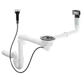 Сифон з переливом для мийки Hansgrohe D16-11 Automatic на 1 чашу, хром (43937000)