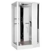 Паровой бокс Devit Soul 1200 × 900 х h2200 мм (профиль - белый, стекло - прозрачное) левое открывание FEN8912WL