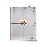 KOER SR SD06 Дверь в нишу, прозрачное стекло, графит (KR5369)