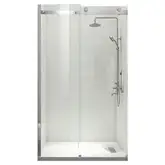 KOER SR SD01 Дверь в нишу, прозрачная, хром (KR5376)