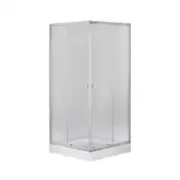Душова кабіна з низьким піддоном Mixxus CUBIC SCT01-100x100x195-FB CHROME матове скло 4мм (MI6904)