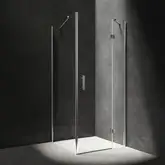 душова кабіна Omnires Manhattan 110x120см безпечне скло, хром (MH1112CRTR)