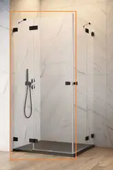 Душова кабіна (половина) Essenza Pro Black KDD 100 ліва, RADAWAY (10096100-54-01L)