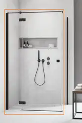 Душові двері Essenza New Black KDJ 100 ліві, RADAWAY (385040-54-01L)