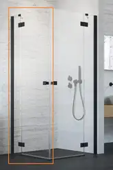 Душова кабіна (половина) Essenza New Black KDD 100 ліва, RADAWAY (385062-54-01L)
