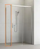 Radaway Idea S1 Бокова стінка 100 ліва, хром/прозора (387052-01-01L)