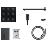 Душовий гарнітур прихованого монтажу Corsan Plomeria BLACK+BOX чорний з термостатом (646994)