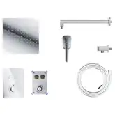 Душовий гарнітур прихованого монтажу Corsan CMZ069TCH CHROM + BOX хром з термостатом (647014)