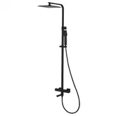 Душевой гарнитур Corsan ANGO BLACK MATT с термостатом и изливом (CMN02TBLW)