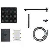 Душевая система с термостатом CORSAN ADOUR BLACK + BOX скрытого монтажа (Z01TBL)