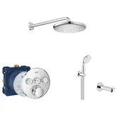 Душевая система скрытого монтажа с термостатом Grohe Grohtherm SmartControl c Tempesta 250 (цвет - хром) (26416SC2)