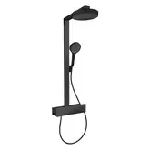 Душевая система с термостатом Hansgrohe Rainfinity Showerpipe 250 1jet EcoSmart с ShowerTablet 350 (цвет - чёрный матовый) 28742670