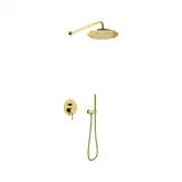 Душевая система KOHLMAN AXEL 30 GOLD + BOX скрытого монтажа (QW210AGDR30)