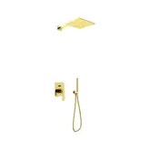 Душевая система KOHLMAN EXPERIENCE 30 BRUSHED GOLD + BOX скрытого монтажа (QW210EGDBQ30)