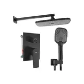 Душевая система REA MOBY BLACK + BOX скрытого монтажа (REA-P2402)