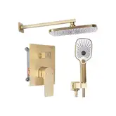 Душевая система REA MOBY BRUSHED GOLD + BOX скрытого монтажа (REA-P2403)