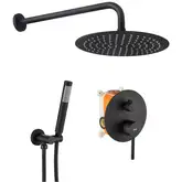 Rea Lungo Black Душевая система скрытого монтажа, черная (REA-P4100)