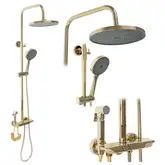Душевой гарнитур REA MAX GOLD с изливом (REA-P6617)