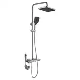 Душевой гарнитур REA ROB NIKIEL BRUSHED с термостатом и изливом (REA-P6624)