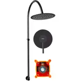 Душевая система REA LUGANO BLACK + BOX скрытого монтажа (REA-P9301)