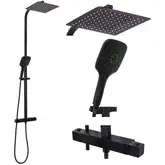Rea JET BLACK MAT Душевой гарнитур, черный матовый (REA-P9411)