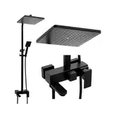 Душевой гарнитур Yoka CUBE 30 BLACK черный с изливом (BP.CUBE-30-BLK)