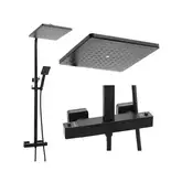 Душевой гарнитур Yoka CUBE 30 BLACK черный с термостатом (BP.CUBE THERM 30 BLK)