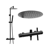 Душевой гарнитур Yoka FERRA 25 BLACK черный с термостатом (BP.FERRA THERM 25 BLK)