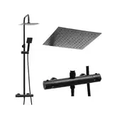 Душевой гарнитур Yoka FLOVA 25 BLACK черный с термостатом (BP.FLOVA THERM 25 BLK)