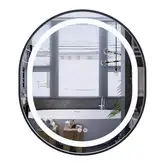 Дзеркало Mixxus Premium ELLIPSE MV05-80x70-Reverse BLACK з Led Touch, Anti-fog, димером (3-6,5kK) ( (MP6646)