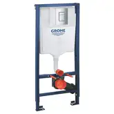 Инсталляция для подвесных унитазов Grohe Rapid SL (4-в-1) комплект 38772001 (клавиша хром) (38772001+37131000)