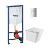 Комплект Grohe Set Унітаз QUADRO-0301-T3 + Інсталяція 38536001 + панель 38732000 (38536001QUADRO030 (38536001QUADRO0301T3)