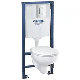 Інсталяція Grohe Rapid SL (2-в-1) комплект з унітазом Bau Ceramic (безободковий) + сидіння Soft Close  39418000